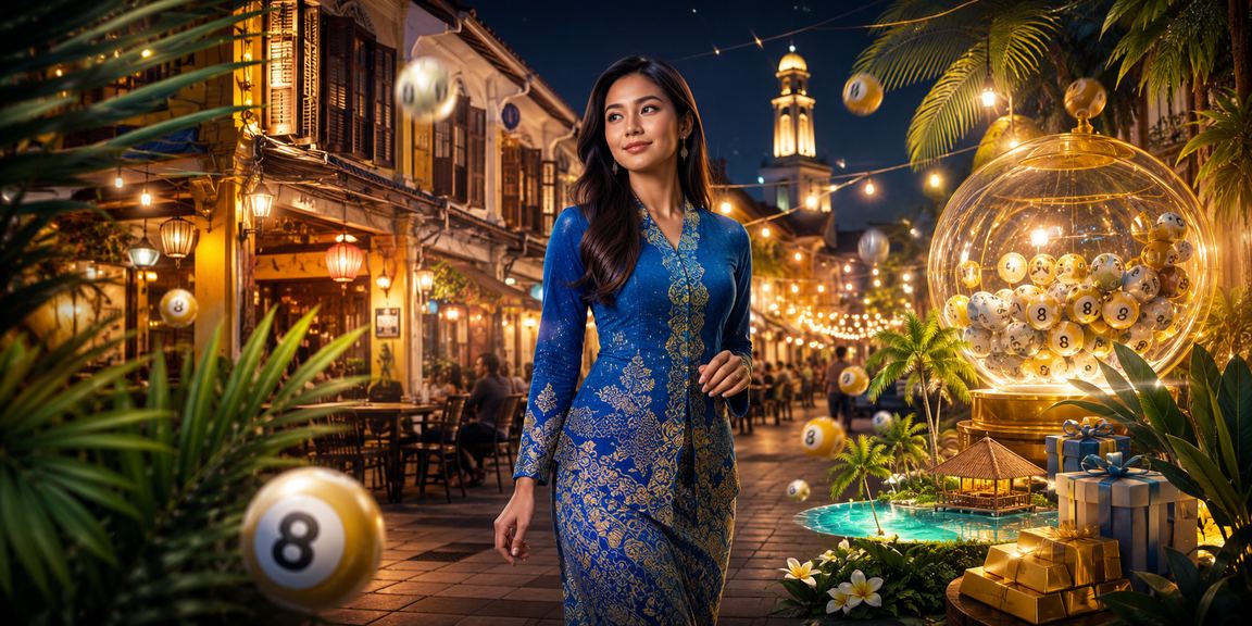 Suasana perjudian dan loteria di Ipoh Malaysia dengan pakaian tradisional